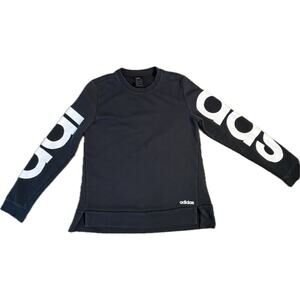 Adidas woman sweatshirt M Black Logo Crew Neck Pullover